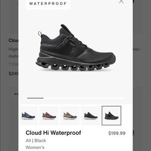 On Running - Cloud Hi Waterproof - Size 7